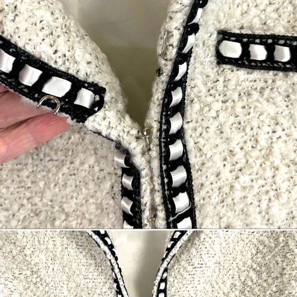 Debbie Shutchat Wool Blend Jacket Blazer Line Sz 6/8 - Picture 4 of 9